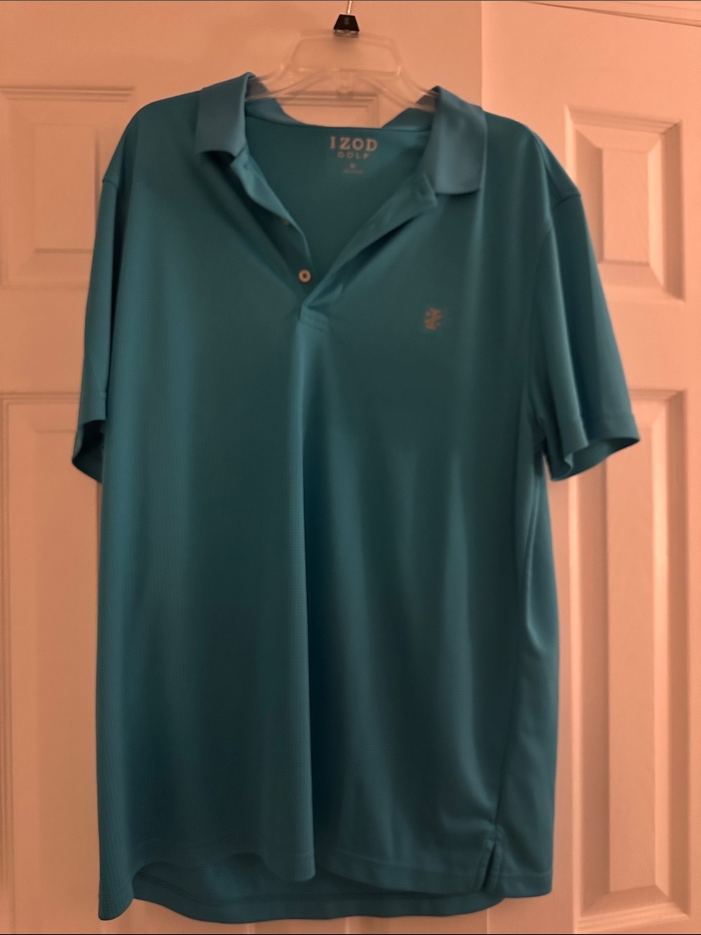Izod Teal Short-Sleeve Golf Polo